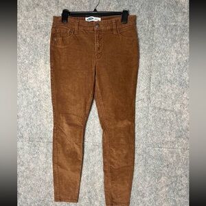 Old Navy Women Size 30 waist rockstar super skinny mid rise corduroy brown pants